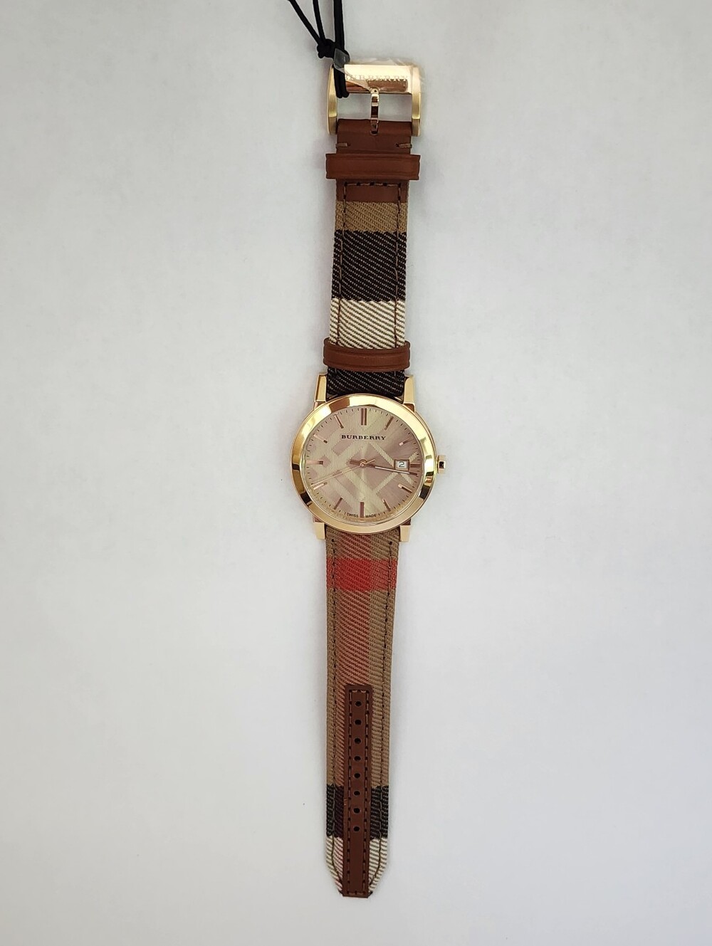 $595 Brand New Burberry Men Watch BU 9041 House Check Dial and Strap